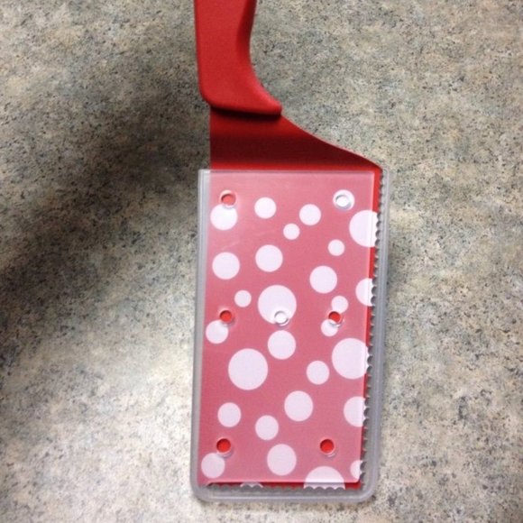 NEW Kuhn Rikon Dual Edge Slice and Serve Slicer 10-Inch Red Polka Dot Pie Server - Picture 3 of 8